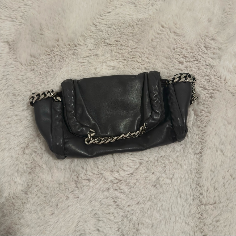 YSL grey clutch bag